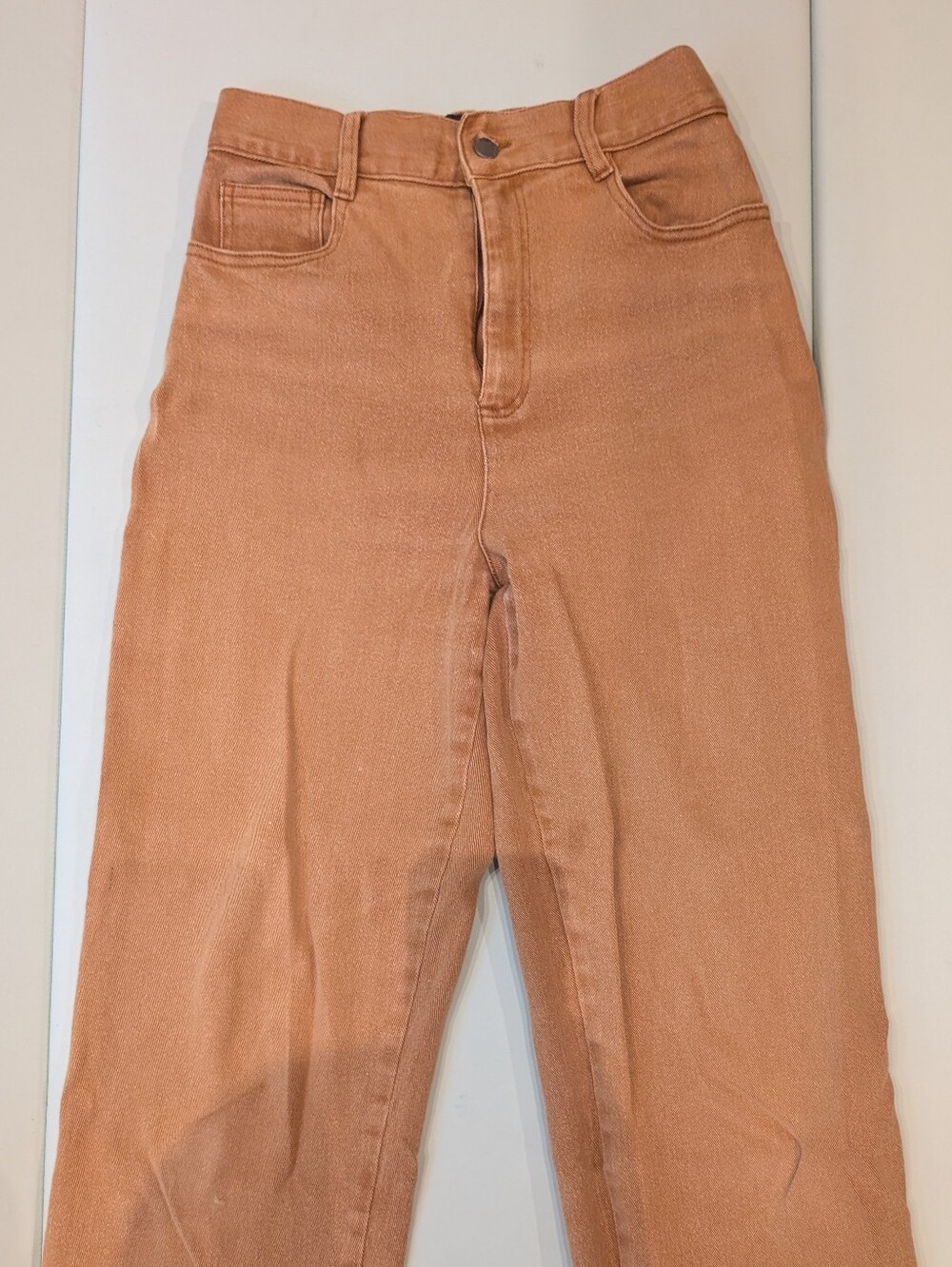 Straight Leg Jeans in Brown Like New